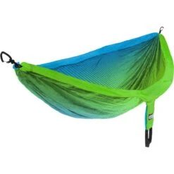 DoubleNest Print Hammock -Marmot Store ENO DoubleNest Print Fade TealChartreuse