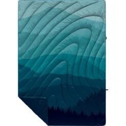 Rumpl Original Puffy Blanket - Printed 1-Person -Marmot Store TPPB BRF 1BLUE RIDGE FADE OGPUFFY 1P FLATLAY