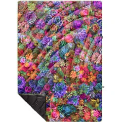 Rumpl Original Puffy Blanket - Printed 1-Person -Marmot Store TPPB SUC 1 PSYCHEDELIC SUCCULENT OGPUFFY 1P FLATLAY